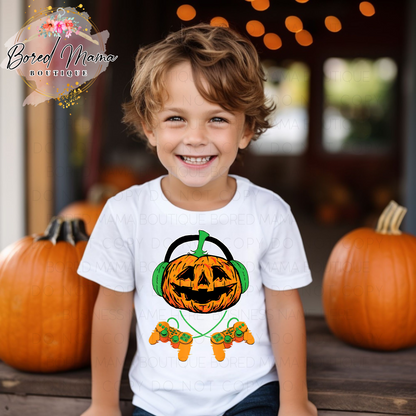 Gaming Jack O' Lantern Kids T-Shirt