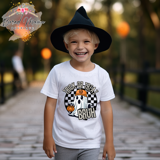 Trick or Treat Bruh Kids T-Shirt