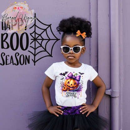 Spooky Season Pumpkin Kids T-Shirt